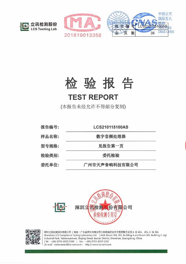 音频处理器检验报告